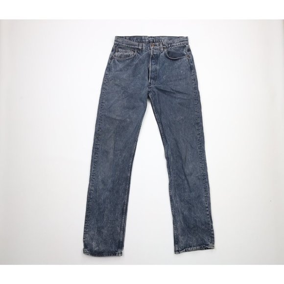 Vintage 80s Levis 501xx Mens 30x34 Acid Wash Button Fly Original Fit Jeans USA